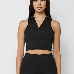 Maniere de Voir cropped collar tank